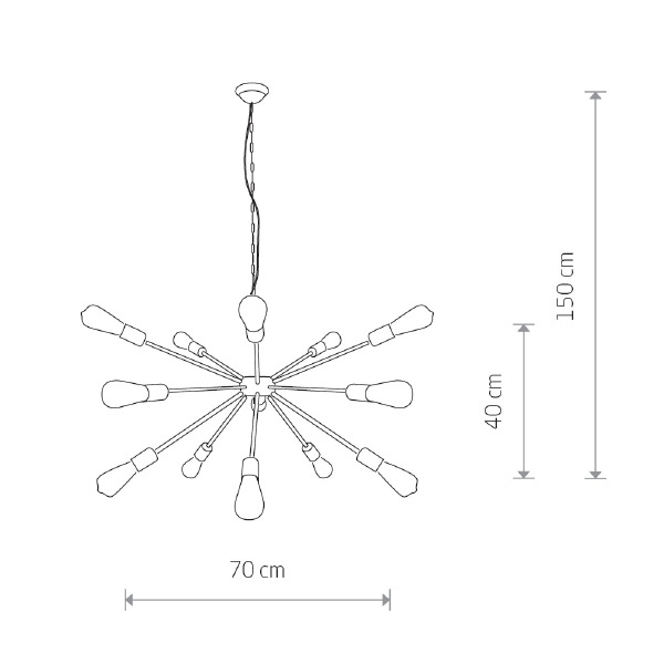 Подвесная люстра Rod 9733