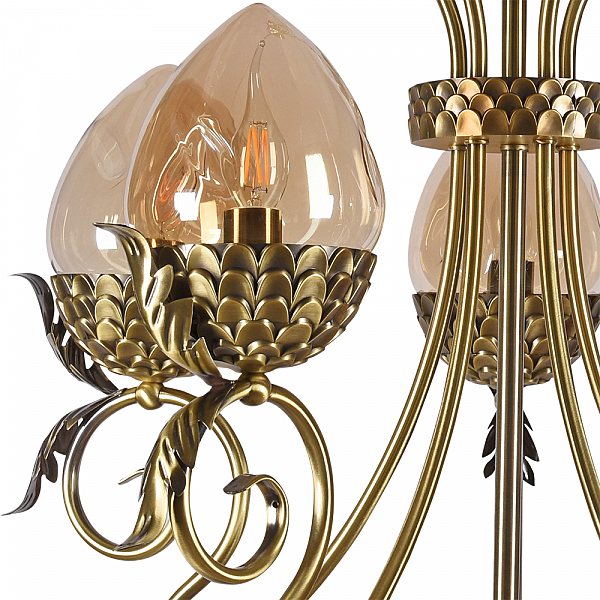 Подвесная люстра Оливи 3304/5H-ABPAB-AM