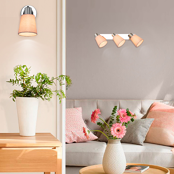 Настенное бра Culver 20080/1 хром/бежевый