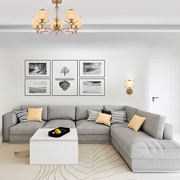 Потолочная люстра Amalfi 60081/5 золотая бронза