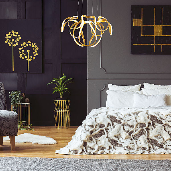 Подвесная люстра Alstroemeria 90138/2 золото 96W