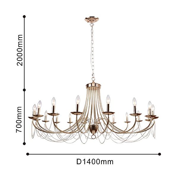Подвесная люстра Plini 2591-18P
