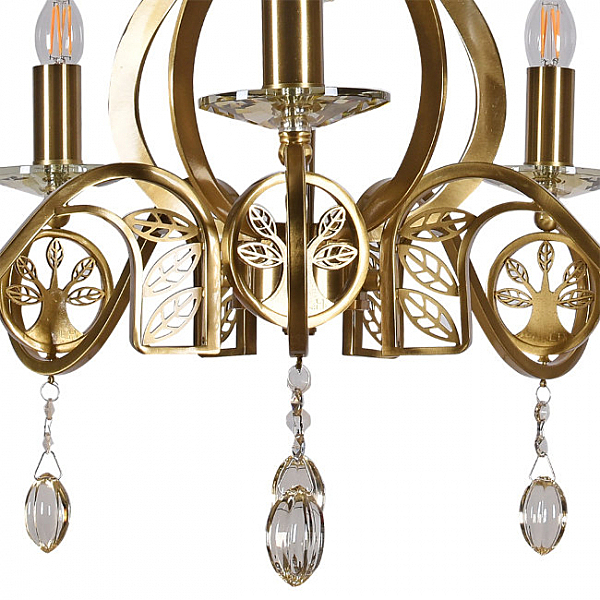 Подвесная люстра Ауэрель 2031/5H-BRGD-CGN