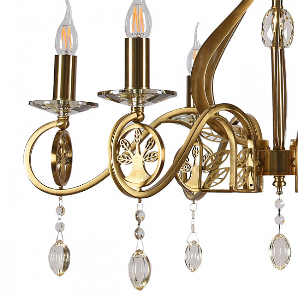 Подвесная люстра Ауэрель 2031/6H-BRGD-CGN