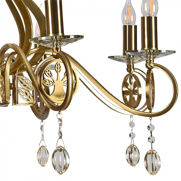 Подвесная люстра Ауэрель 2031/8H-BRGD-CGN