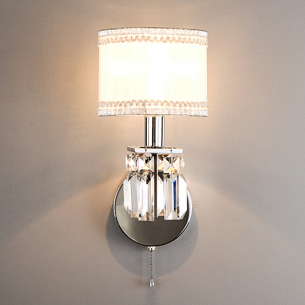 Настенное бра Zaffiro 10099/1 хром/прозрачный хрусталь Strotskis