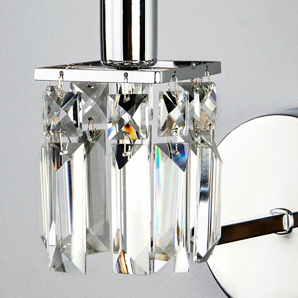 Настенное бра Zaffiro 10099/1 хром/прозрачный хрусталь Strotskis