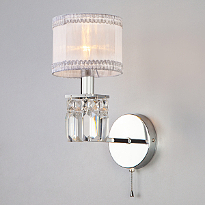 Настенное бра Zaffiro 10099/1 хром/прозрачный хрусталь Strotskis