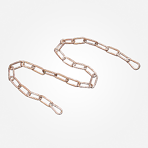 Аксесуар Eurosvet 10302 цепь длиной 1 метр с 2 карабинами белый с золотом, арт. 73025