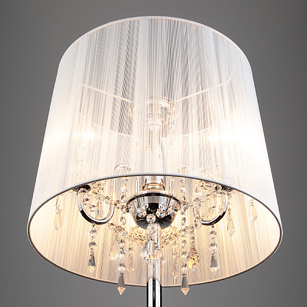 Торшер Allata 2045/3F хром/белый торшер