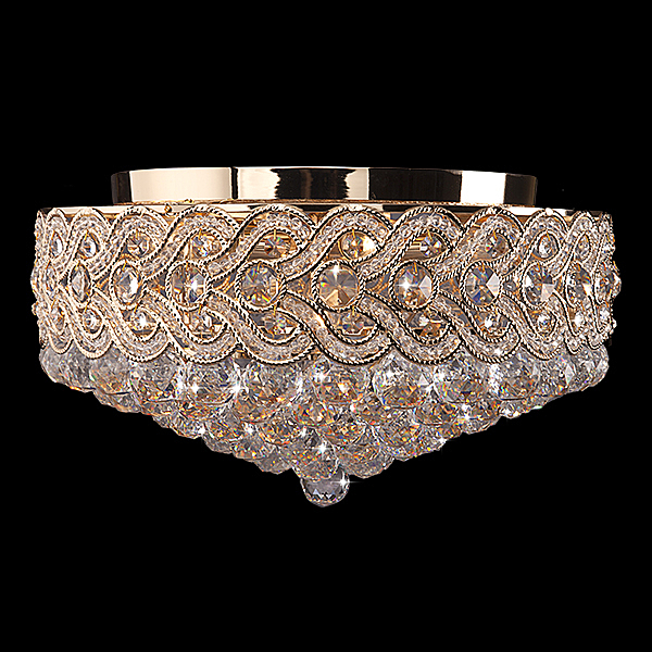 Потолочная люстра Anika 3296/8 золото/прозрачный хрусталь Strotskis