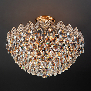 Потолочная люстра Malvina 3649/6 золото/прозрачный хрусталь Strotskis