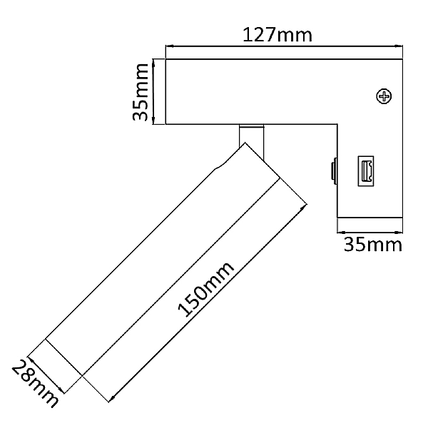 Настенное бра Clt 228 CLT 228W USB BL