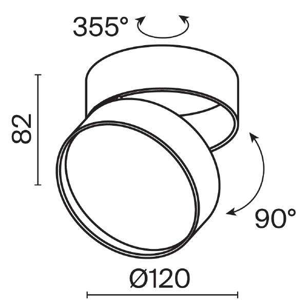 Накладной светильник Onda C024CL-L18B4K
