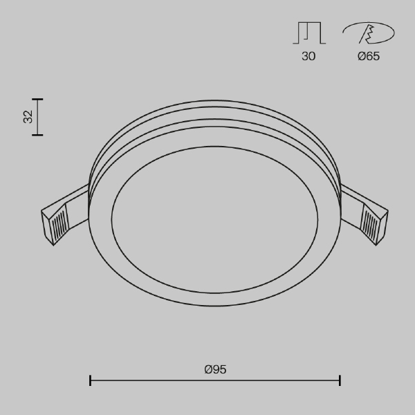 Встраиваемый светильник Phanton DL2001-L7W4K