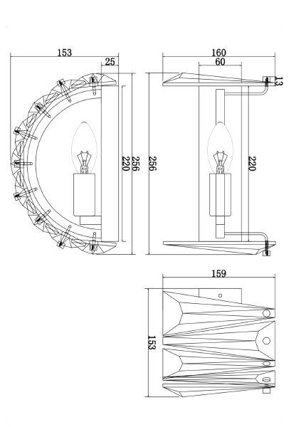 Настенное бра Puntes MOD043WL-01CH