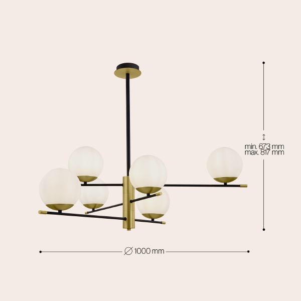 Потолочная люстра Nostalgia MOD048PL-06G