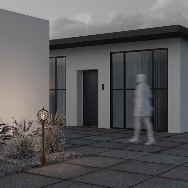 Столб фонарный уличный Via O023FL-01G