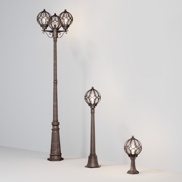 Столб фонарный уличный Via O023FL-01G