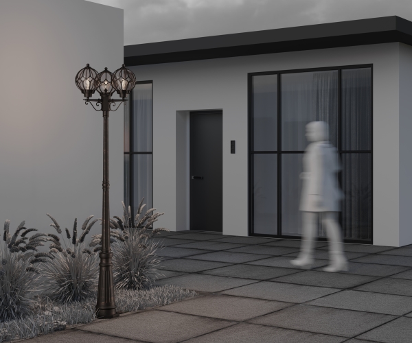 Столб фонарный уличный Via O023FL-03G