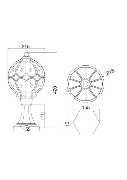 Уличный наземный светильник Via O024FL-01G