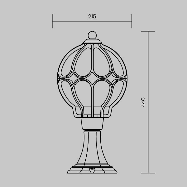 Уличный наземный светильник Via O024FL-01G