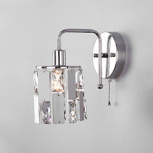 Настенное бра Scoppio 10101/1 хром/прозрачный хрусталь Strotskis