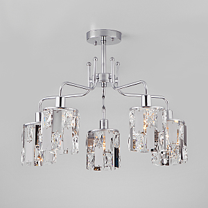 Потолочная люстра Scoppio 10101/5 хром/прозрачный хрусталь Strotskis
