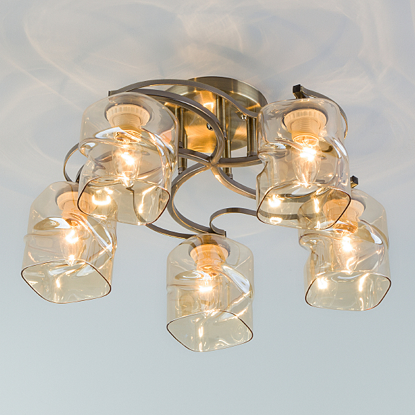 Потолочная люстра Brice 30158/5 античная бронза