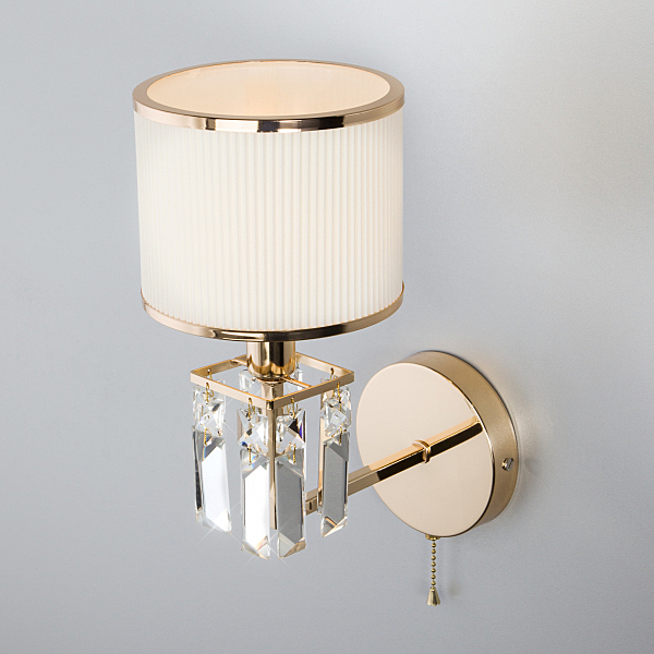 Настенное бра Zaffiro 10099/1 золото/прозрачный хрусталь Strotskis