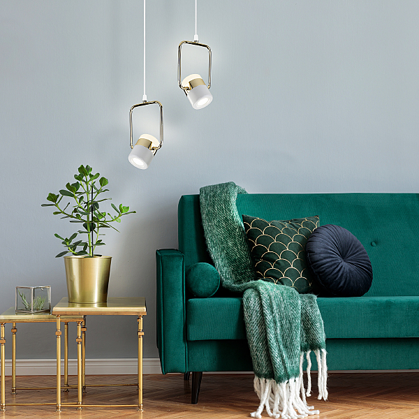 Светильник подвесной Oskar 50165/1 LED золото/белый 9W