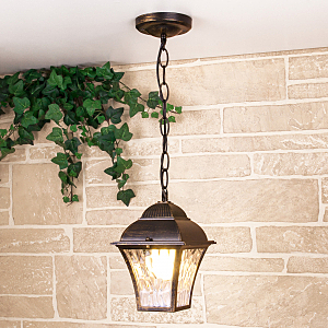 Уличный подвесной светильник Apus Apus H черное золото (GL 1009H)