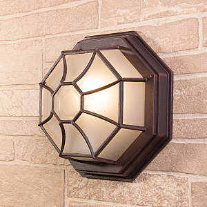 Уличный настенный светильник Telarana Telarana L капучино (GL 1024D)