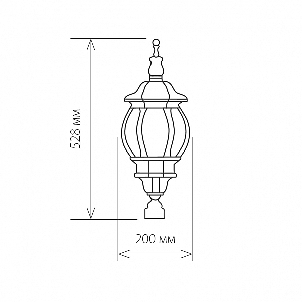 Консольный уличный светильник Farola Плафон 1043 черный 100W, арт. A022921