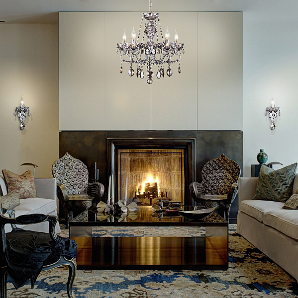 Подвесная люстра Teodore 10103/5 хром/дымчатый хрусталь Strotskis