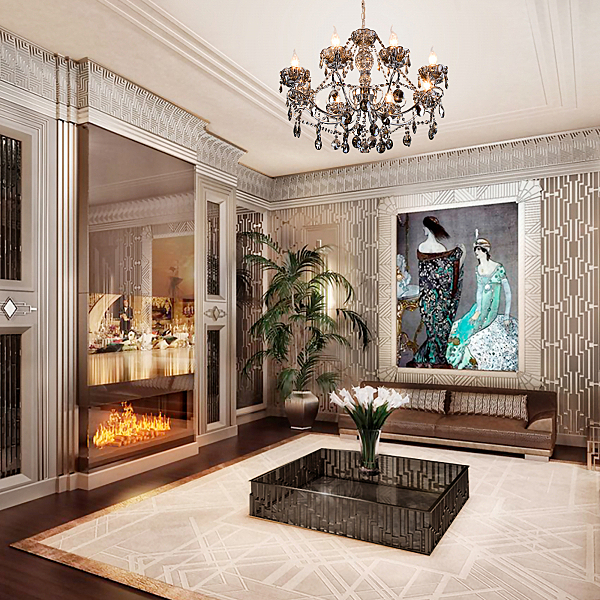 Подвесная люстра Teodore 10103/8 хром/дымчатый хрусталь Strotskis