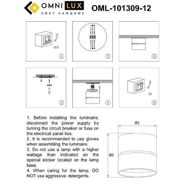 Накладной светильник Lenno OML-101309-12