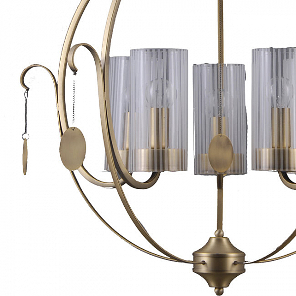 Подвесная люстра Илис 3303/5H-AB-SNGD-CL