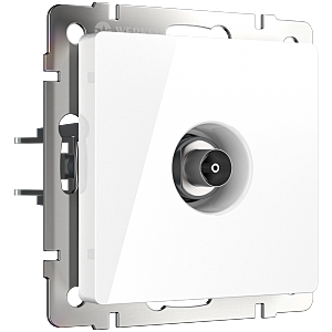 WL01-TV-2W / ТВ-розетка проходная (белая)