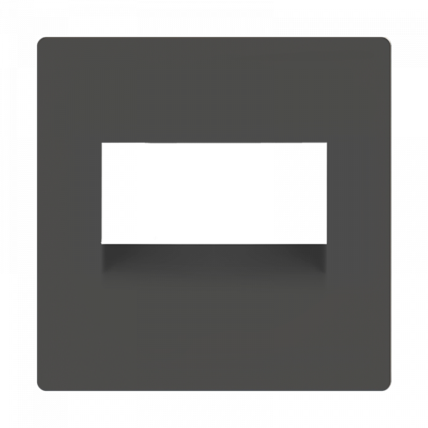 WL07-RJ45+RJ45-CP/ Накладка для двойной розетки Еthernet RJ-45 (серо-коричневый)