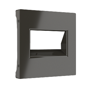 WL07-RJ45+RJ45-CP/ Накладка для двойной розетки Еthernet RJ-45 (серо-коричневый)