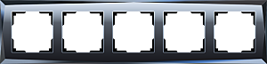 WL08-Frame-05/Рамка на 5 постов (черный)