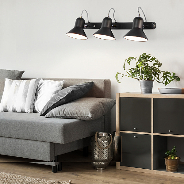 Светильник спот Canotier 20083/3 черный/хром