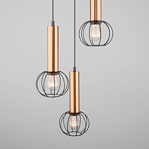 Светильник подвесной Parker 50178/3 черный/бронза