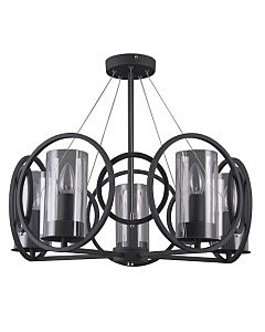 Подвесная люстра Олави 3302/5P-SBK-CL