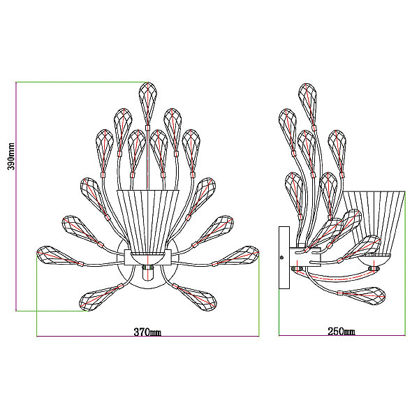 Настенное бра Летиция 343021701
