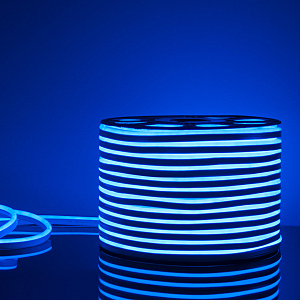 Светодиодный шнур Светодиодный гибкий неон Гибкий неон LS001 220V 9.6W 120Led 2835 IP67 односторонний синий, 50 м a040594