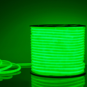 Светодиодный шнур Elektrostandard Гибкий неон LS003 220V 9.6W 144Led 2835 IP67 16mm круглый зеленый, 50 м