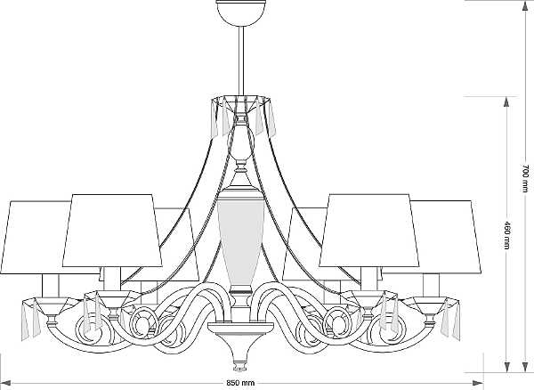 Потолочная люстра Monza MON-ZW-6(N/A)