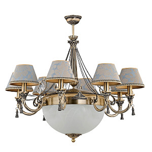 Потолочная люстра Roma (абажур) ROM-ZW-8+1(P/A)
